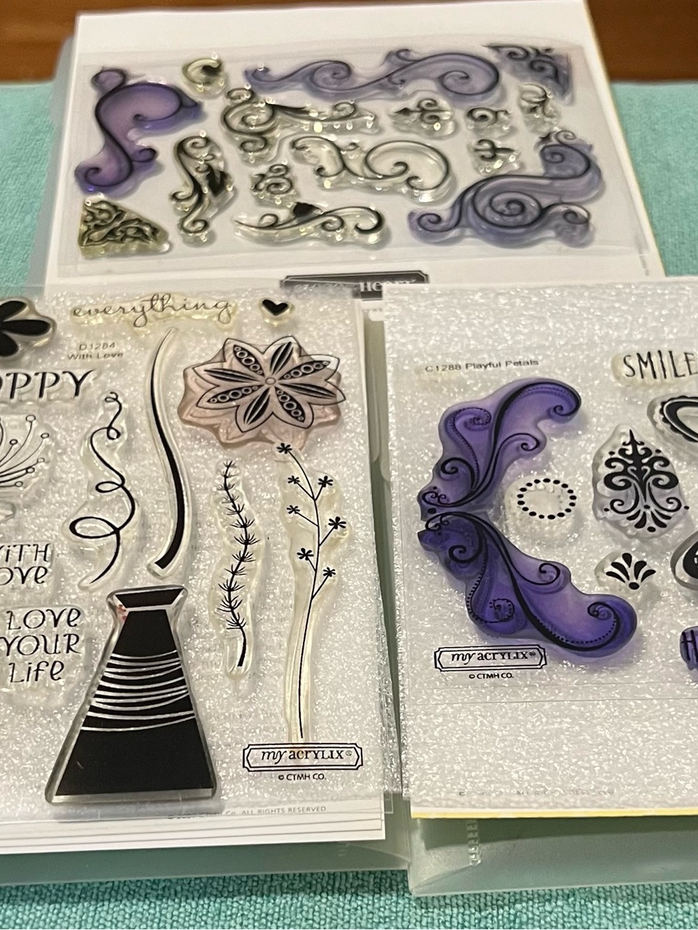3 Sets of Clear Stamp Sets, Close To My Heart, Decorative Florals